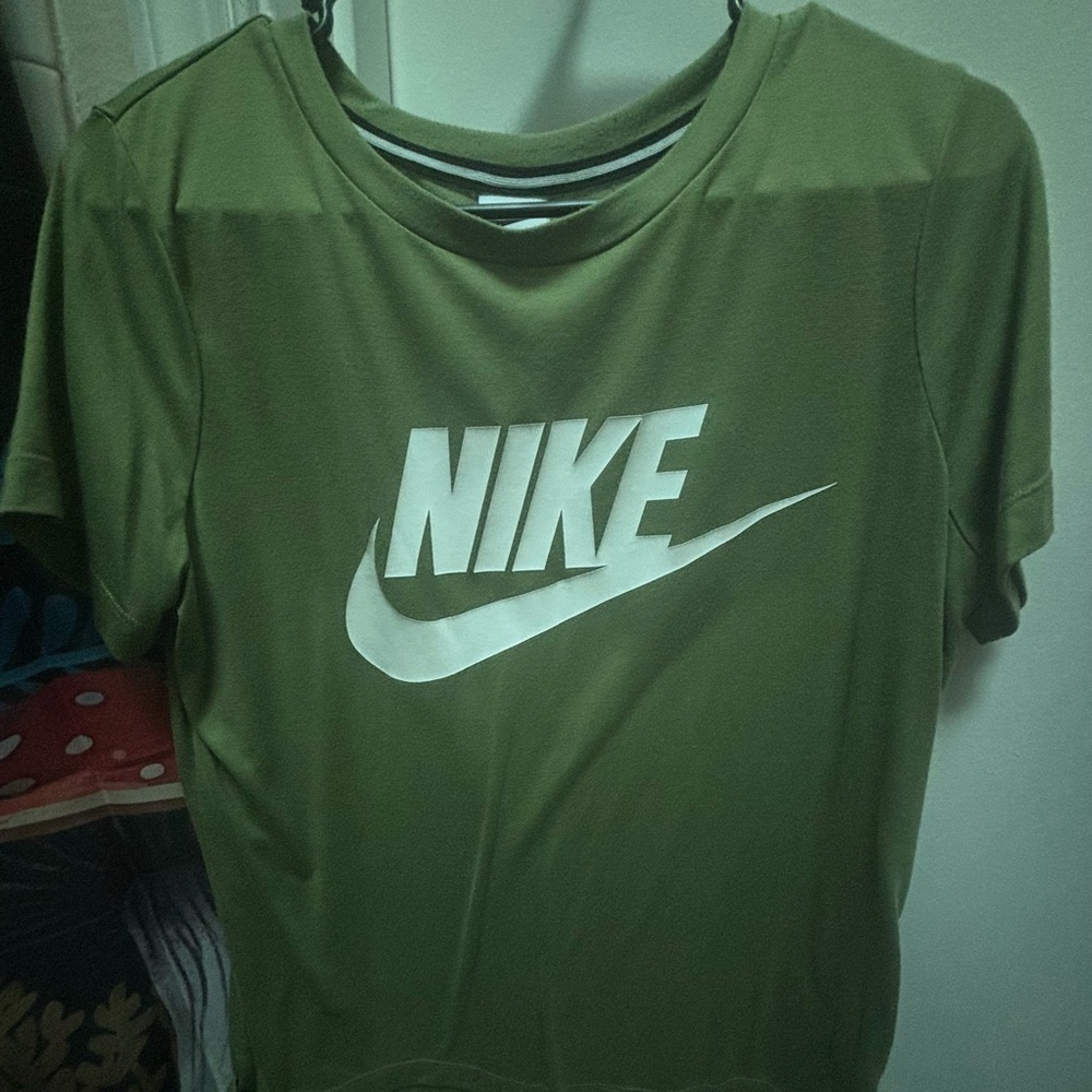 Nike Olive Green Tee with White Logo
